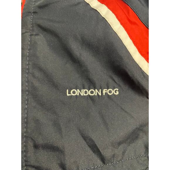 London Fog Coat Infant 12 Month Blue Red Hooded Zip Up - Picture 6 of 8